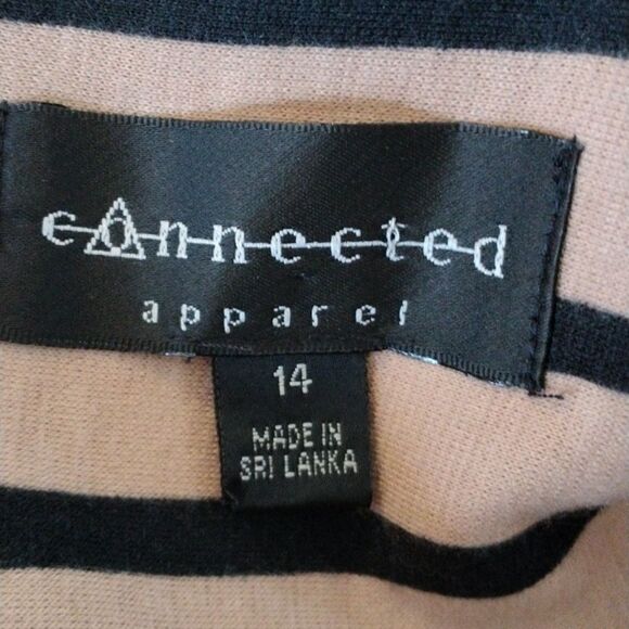 Connected Apparel Taupe and Black Dress - Picture 8 of 10